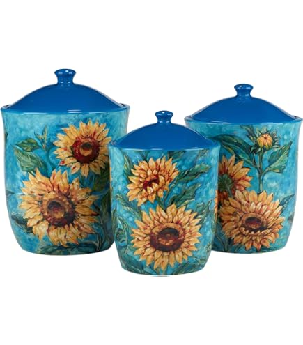 Amazon.com: Certified International Golden Sunflowers Set of 3
